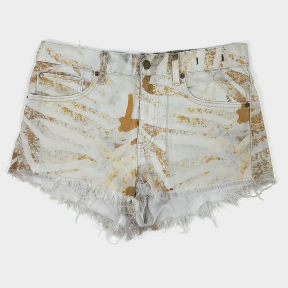 Denim & Supply Ralph Lauren Zebra Cuttoff Short - Picture 1 of 5